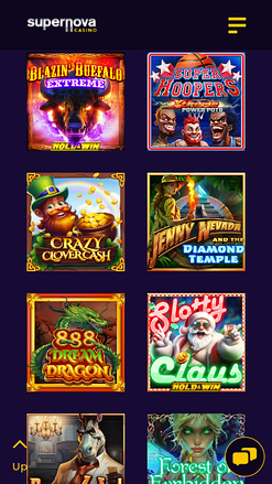 Jeux mobiles de Supernova Casino