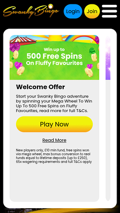 Promociones móviles de Swanky Bingo