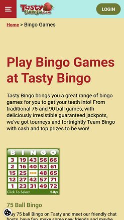 Мобильные игры Tasty Bingo