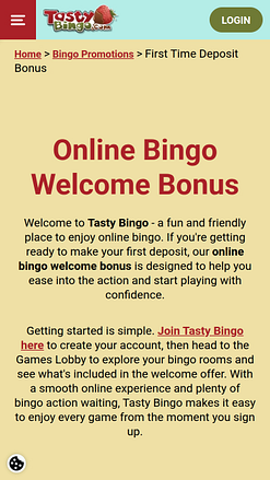 Мобильные акции Tasty Bingo
