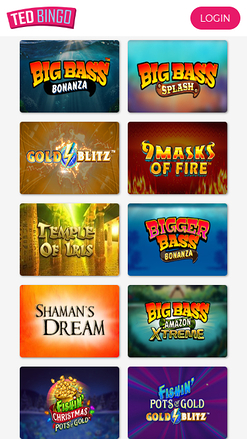 Juegos móviles de Ted Bingo Casino