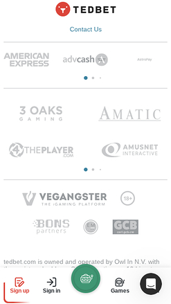 Développeurs de jeux mobiles de TedBet Casino