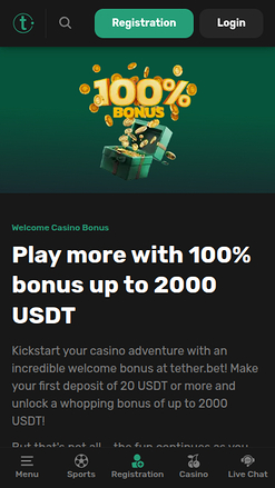 Tether Bet Casino mobile Promotions