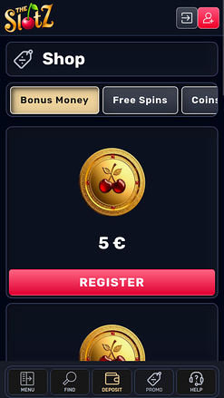 TheSlotz Casino Mobile Shop