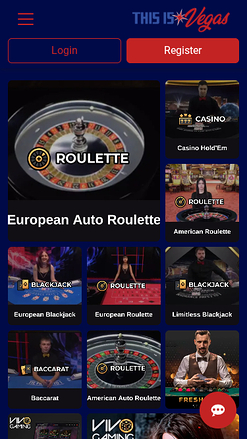 Croupier en direct mobile de This Is Vegas