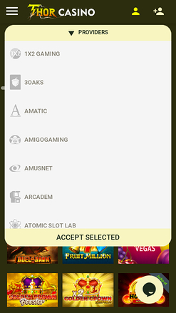 Développeurs de jeux mobiles de Thor Casino