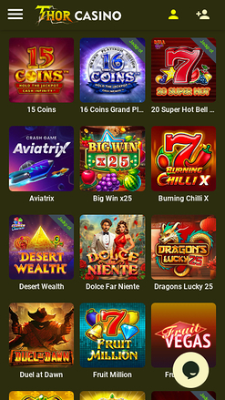 Jeux mobiles de Thor Casino