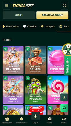 Thrillbet Casino Mobile Games