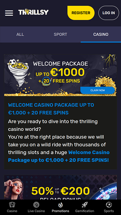 Thrillsy Mobile Promotions