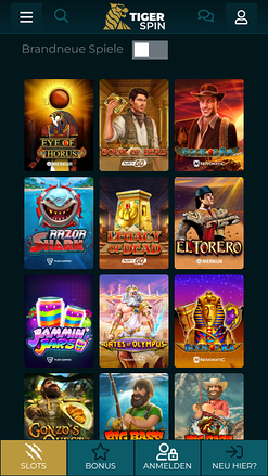 TigerSpin Casino Mobile Games