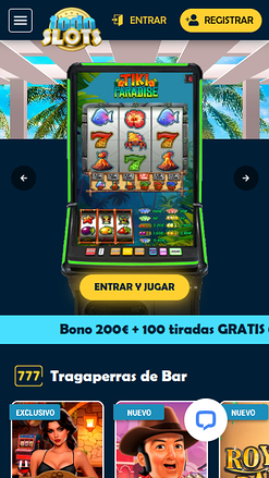 Homepage mobile di Todo Slots