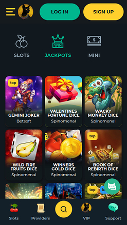 Jackpot mobile de TombRiches Casino