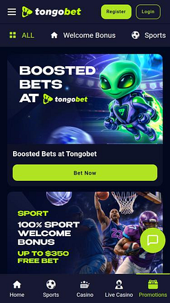 Мобильная страница промоакций казино TongoBet