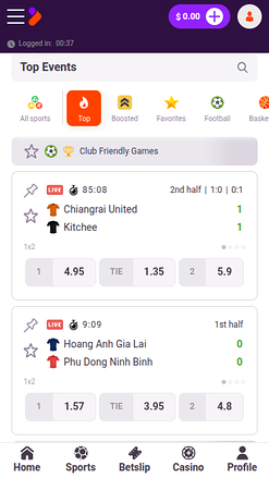 Paris en direct mobiles de TonyBet Casino