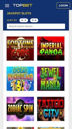 TopBet Casino Mobile Jackpot