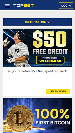 Promociones móviles de TopBet Casino