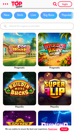 Jeux mobiles de casino Topkasino