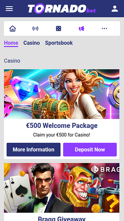 Promotions mobiles de Tornadobet Casino