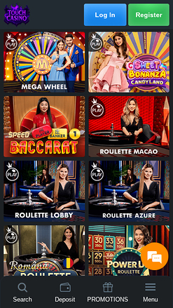 Dealer dal vivo mobile di Touch Casino