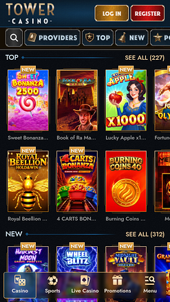 Giochi per dispositivi mobili di Tower Casino