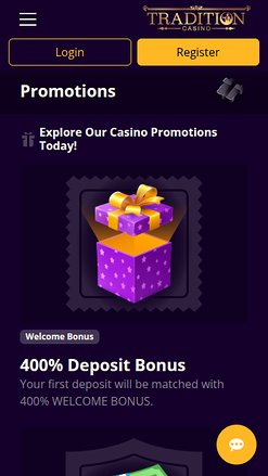 Promotions mobiles de Tournaverse Casino