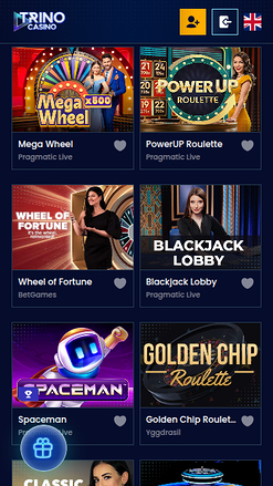 Croupier en direct mobile de Trino Casino