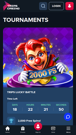 Tournois mobiles de Trips Casino