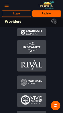 Desarrolladores de juegos móviles de Tropica Casino