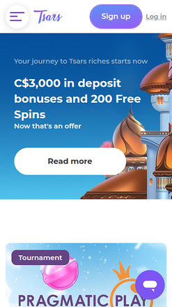 Promozioni mobile di Tsars Casino