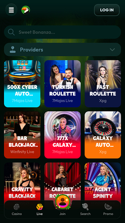 Croupier en direct mobile de Tucan Casino