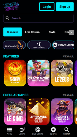 Turbowins Casino Mobile Game Developers