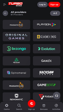 TurboWinz Casino Mobile Game Developers