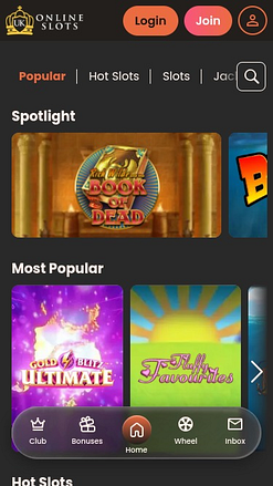UK Online Slots mobile Spiele
