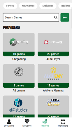 Développeurs de jeux mobiles de Unibet Casino