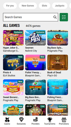 Jeux mobiles de Unibet Casino