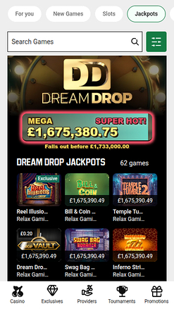 Jackpot mobile de Unibet Casino