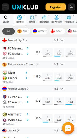 Sport mobile di Uniclub