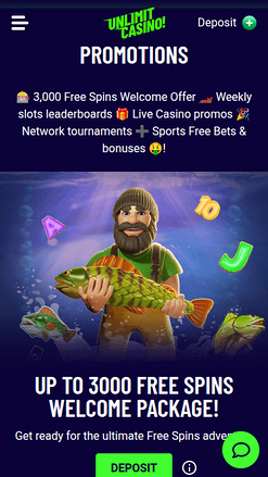 Promociones móviles de Unlimit Casino