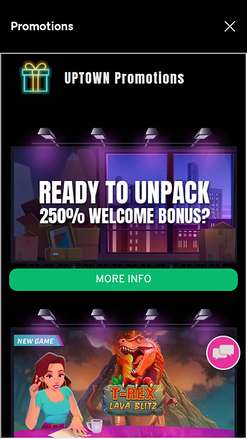 UpTown Pokies Casino Mobile Promotions