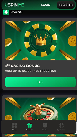 Promotions screenshot of Uspin Casino for Mobile
