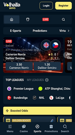 ValhallaWins Casino Mobile Sports