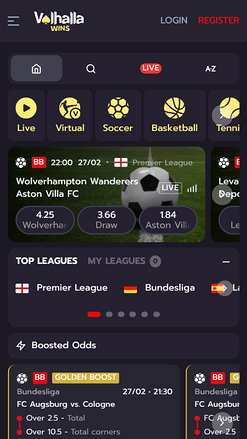 ValhallaWins Casino Mobile Sports