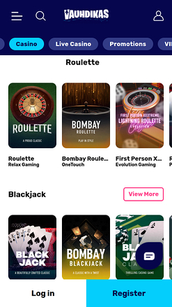 Vauhdikas Casino Mobile Table Games