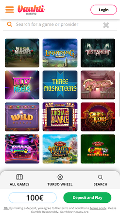 Vauhti Kasino Mobile Games