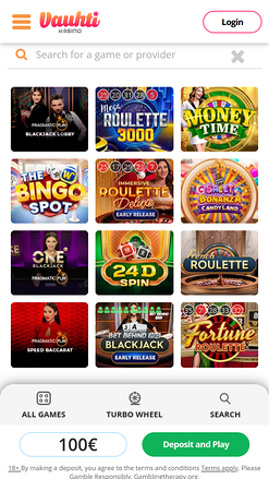 Vauhti Kasino Mobile Live Dealer