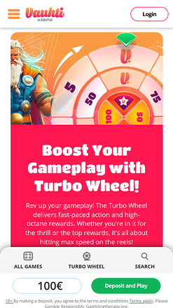 Vauhti Kasino mobile Promotions