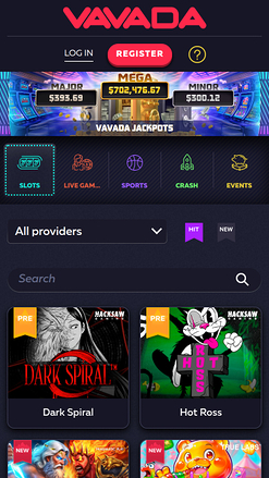 Jackpot mobile du casino Vavada