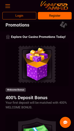 Vegas AMPED Casino Mobile Promotions