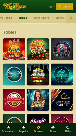 Juegos de mesa móviles de Vegas Country Casino