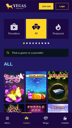 Jeux mobiles de Vegas Paradise Casino